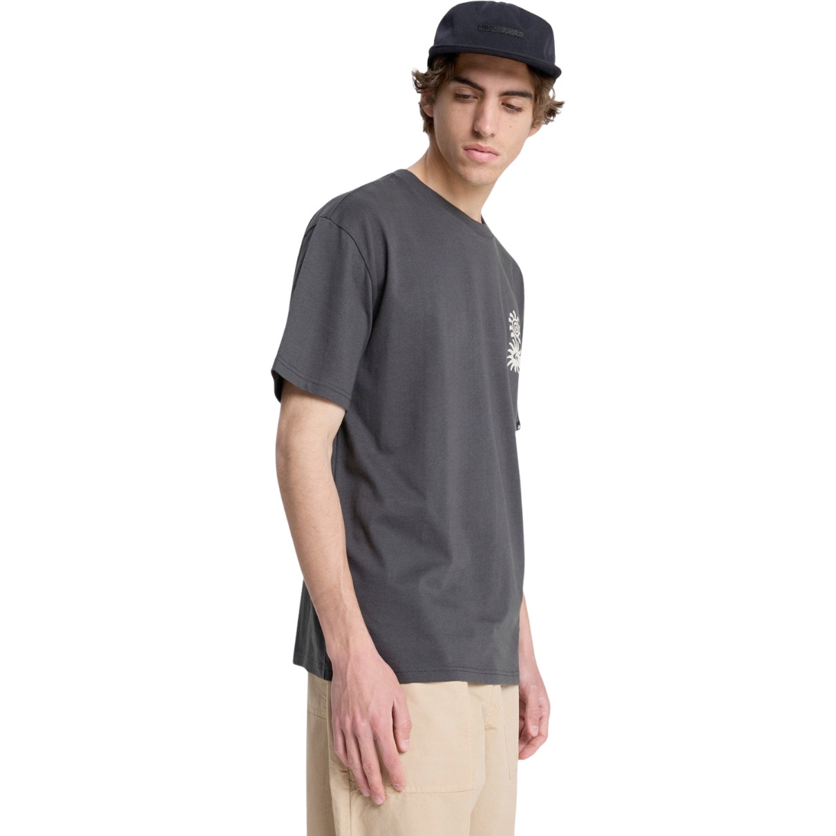2026 Quiksilver Mens Evo Blossom Of Peace T-Shirt EQYZT08264 - Tarmac
